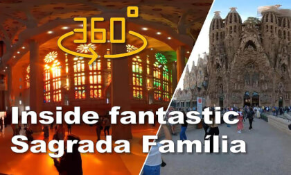 Inside fantastic La Sagrada Família in Barcelona