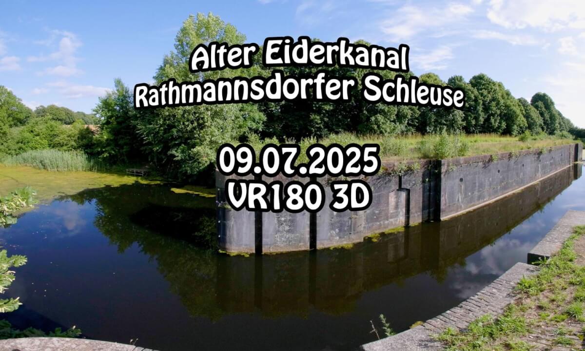 Alter Eiderkanal: Spaziergang zur Rathmannsdorfer Schleuse bei Kiel (VR180 3D 8K)