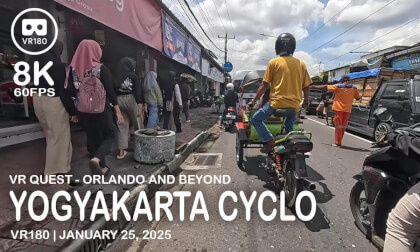 Yogyakarta Becak - Indonesian Motorcycle Rickshaw - VR180 8K 60FPS Yogyakarta Becak - Indonesian Motorcycle Rickshaw - VR180 8K 60FPS