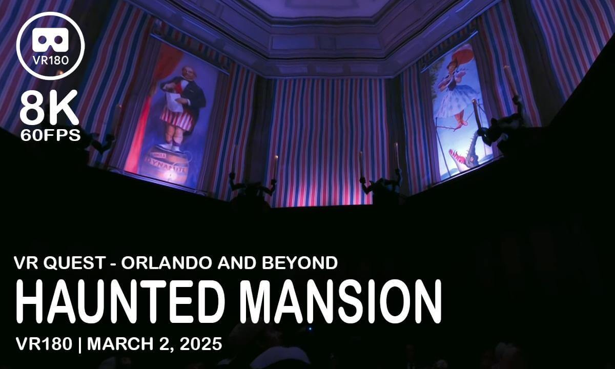 Haunted Mansion Mansion at Walt Disney World - VR180 - 8K