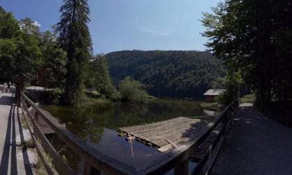 The Toplitzsee in Styria, Austria, Province of Ausseerland; VR Video The Toplitzsee in Styria, Austria, Province of Ausseerland; VR