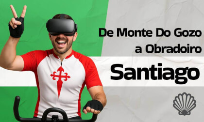 Santiago De Compostela - Pedaleando juntos. De Monte do Gozo a Obradoiro VR Video Santiago De Compostela - Pedaleando juntos. De Monte do Gozo a Obradoiro VR