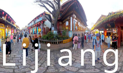 Lijiang,Yunnan,China-a walk on a sunny say VR Video Lijiang,Yunnan,China-a walk on a sunny say VR