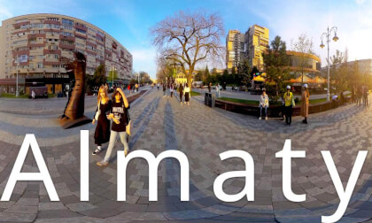 Almaty,Kazakhstan-parks and pedestrian streets VR Video Almaty,Kazakhstan-parks and pedestrian streets VR