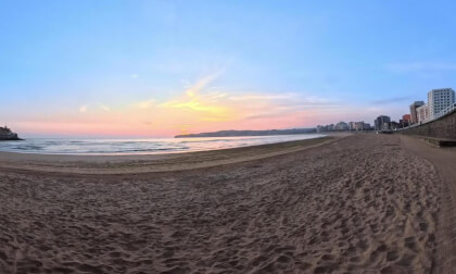 360º Gijon (Asturias): amanecer Playa San Lorenzo 360º Gijon (Asturias): amanecer Playa San Lorenzo