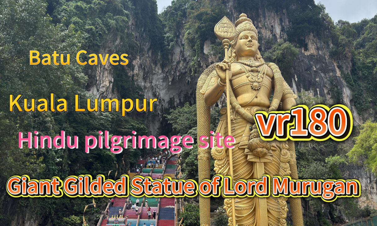 Kuala Lumpur Batu Caves Hindu pilgrimage site 黑风洞 黄金巨神象