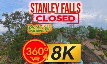 Stanley Falls Flume POV Busch Gardens Tampa Insta360 X5 360 8K Stanley Falls Flume POV Busch Gardens Tampa Insta360 X5 360 8K