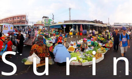 Surin,Thailand-around temples and the market