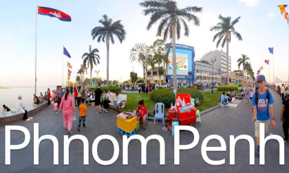 Phnom Penh,Cambodia-riverside promenade Phnom Penh,Cambodia-riverside promenade