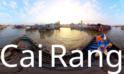 Cai Rang,Vietnam-take a boat around the market VR Video Cai Rang,Vietnam-take a boat around the market VR