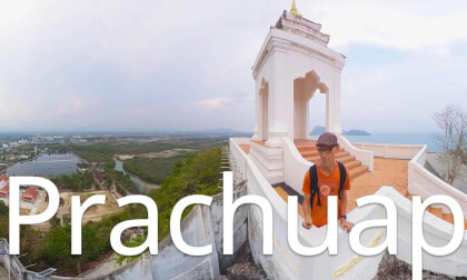 Prachuap Khiri Khan,Thailand-hilltop and beach view