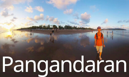 Pangandaran,Java,Indonesia-beach sunrise and sunset