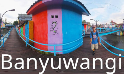Banyuwangi,Java,Indonesia-markets and multi colored houses