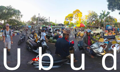 Ubud,Bali,Indonesia-walking along busy streets and peaceful ridge