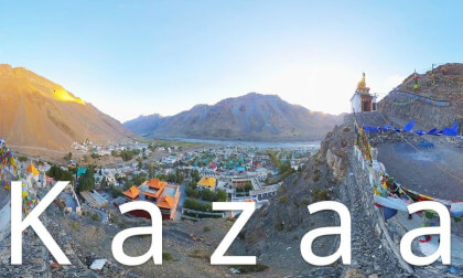 Kazaa,Spiti Valley,India-walk through town and climb to monastary VR Video Kazaa,Spiti Valley,India-walk through town and climb to monastary VR