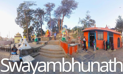 Swayambhunath,Nepal-around hilltop monkey temple
