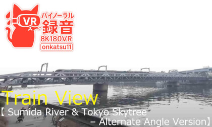 🌉 Train View Along the Tracks Overlooking the Sumida River & Tokyo Skytree — Alternate Angle Version