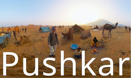 Pushkar,India-among camels and horses at the Fair VR Video Pushkar,India-among camels and horses at the Fair VR