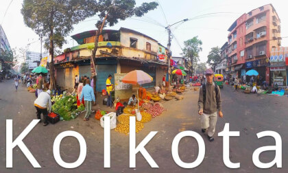 Kolkata,India-a walk through markets VR Video Kolkata,India-a walk through markets VR