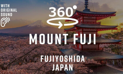 Mount Fuji from Fujiyoshida 🇯🇵 Japan | 360° Walking Tour | Original Sound VR Video Mount Fuji from Fujiyoshida 🇯🇵 Japan | 360° Walking Tour | Original Sound VR
