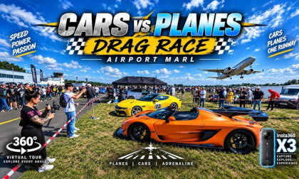 Cars and planes Airport Race, real sound of motorsport