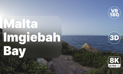 Malta Imgiebah Bay - Scenic Coastal Walk with Relaxing Music 8K 180 3D Malta Imgiebah Bay - Scenic Coastal Walk with Relaxing Music 8K 180 3D