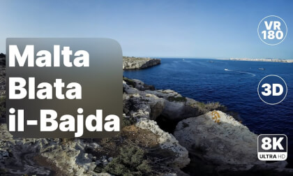 Malta Blata il-Bajda - Scenic Coastal Walk with Relaxing Music 8K 180 3D VR Video Malta Blata il-Bajda - Scenic Coastal Walk with Relaxing Music 8K 180 3D VR