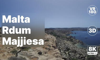 Malta Rdum Majjiesa - Wild Coastal Cliff Walk with Relaxing Music 8K 180 3D VR Video Malta Rdum Majjiesa - Wild Coastal Cliff Walk with Relaxing Music 8K 180 3D VR