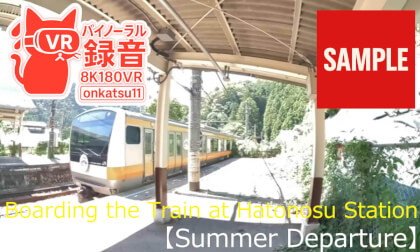 【SAMPLE】🚉 [VR180 / 8K] Boarding the Train at Hatonosu Station — Summer Departure 🚉
