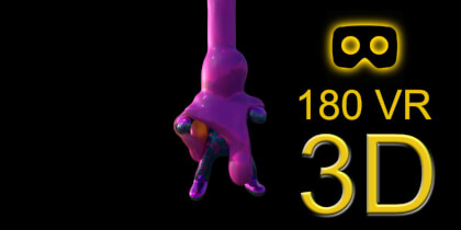 180 3d Pink and blue cartoon & pink Goo_3d 180 3d Pink and blue cartoon & pink Goo_3d