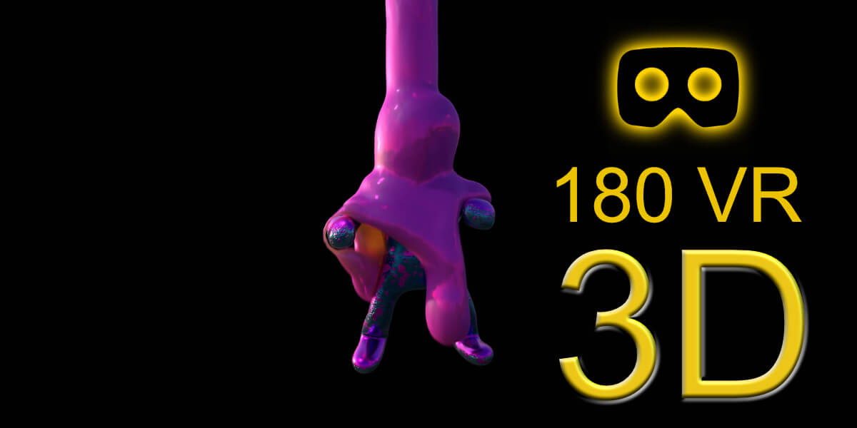 180 3d Pink and blue cartoon & pink Goo_3d