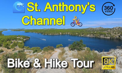 🌊🕍 360 8K St. Anthony’s Channel Promenade + Cave Church & WWII Tunnel "Hitler’s Eyes" - Bike & Hike Tour - Šibenik Croatia 🇭🇷 VR Video 🌊🕍 360 8K St. Anthony’s Channel Promenade + Cave Church & WWII Tunnel "Hitler’s Eyes" - Bike & Hike Tour - Šibenik Croatia 🇭🇷 VR