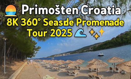 🌅 Primošten Croatia 8K 360° Seaside Promenade Bike Tour | Stunning Adriatic Coast 🌊🇭🇷 VR Video 🌅 Primošten Croatia 8K 360° Seaside Promenade Bike Tour | Stunning Adriatic Coast 🌊🇭🇷 VR