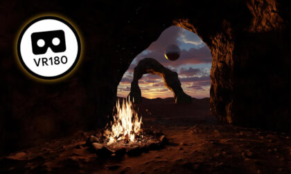 Fireplace in a Cave / VR 180° 4K 3D (1 Hour Relaxation) Fireplace in a Cave / VR 180° 4K 3D (1 Hour Relaxation)