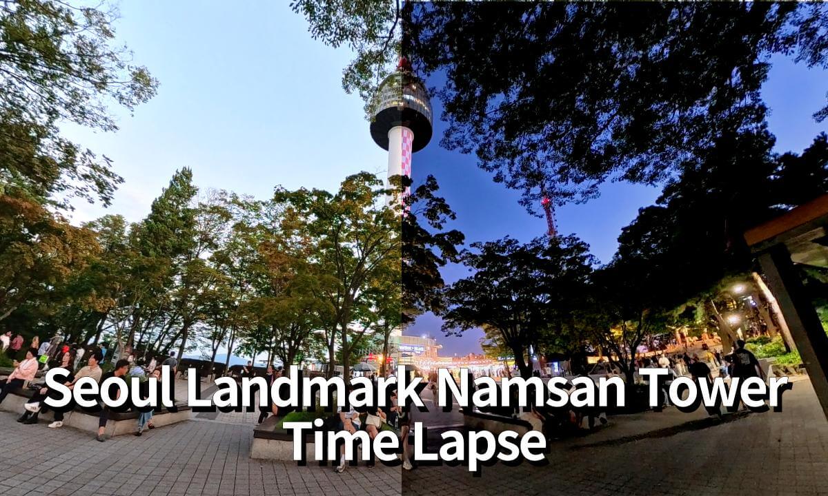Timelapse: Namsan Tower, a landmark in Seoul, South Korea