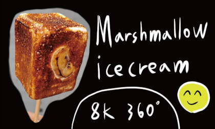 Marshmallow ice cream: Food walking tour - 8K 360º Marshmallow ice cream: Food walking tour - 8K 360º
