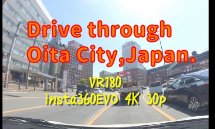 Drive through Oita City, Japan. insta360 EVO 4k Drive through Oita City, Japan. insta360 EVO 4k