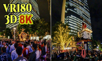 Tokyo Akasaka Hikawa Festival 'YOI-MIYA', a parade of portable shrines and floats through the center of Tokyo at night in JAPAN VR Video Tokyo Akasaka Hikawa Festival 'YOI-MIYA', a parade of portable shrines and floats through the center of Tokyo at night in JAPAN VR