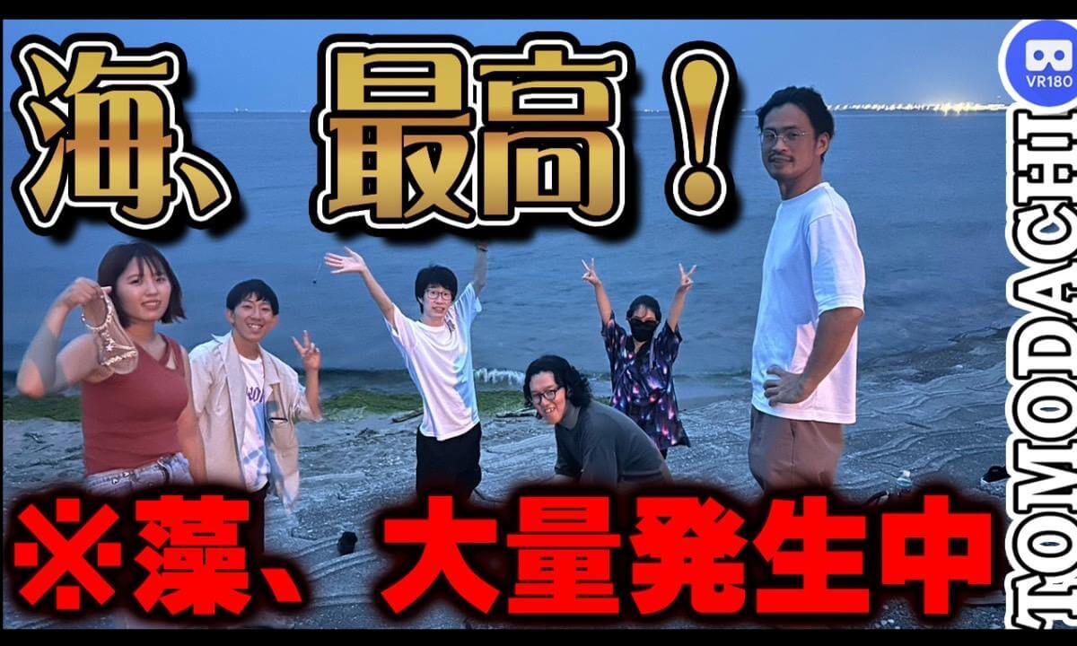 【海VR】藻が大量発生してる海で遊んだ夕暮れーEvening Beach VR