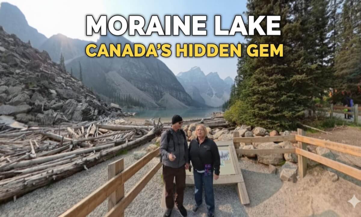 Moraine Lake Alberta | Easy Trail Walk & Stunning Glacial Colors | Travel Vlog 4K