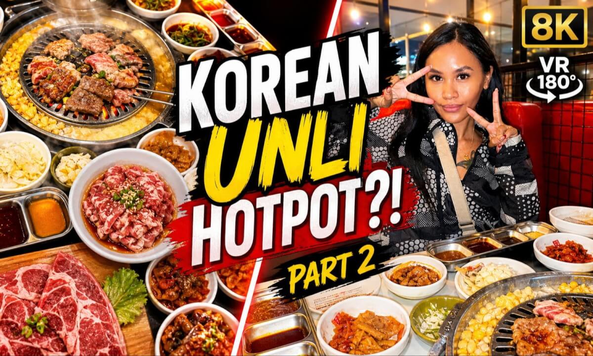 UNLIMITED K-BBQ in 3D?! 🔥 Mukbang Asian Style in VR180