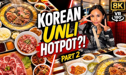 UNLIMITED K-BBQ in 3D?! 🔥 Mukbang Asian Style in VR180