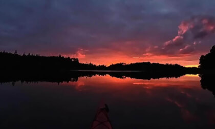 Beautiful Sunset Timelapse on a mirror calm lake in Sweden. Beautiful Sunset Timelapse on a mirror calm lake in Sweden.