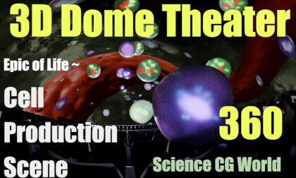 Hybrid 3D Science Dome Theater – Epic of Life ~ Cell Production Scene! Hybrid 3D Science Dome Theater – Epic of Life ~ Cell Production Scene!