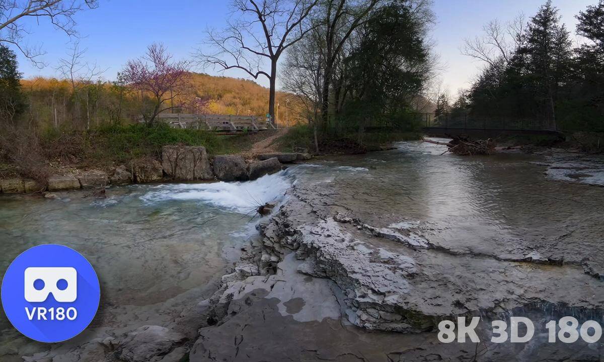 Leatherwood Spring Waterfalls-180VR