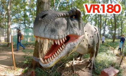 [VR180] Tsukuba Forest Dinosaur Display – 14 Animated Figures in 3D Virtual Reality