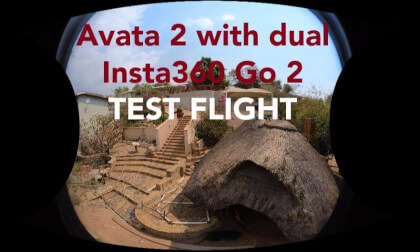 Avata 2 Stereo FPV using dual Insta360 Go 2, test flight VR Video Avata 2 Stereo FPV using dual Insta360 Go 2, test flight VR