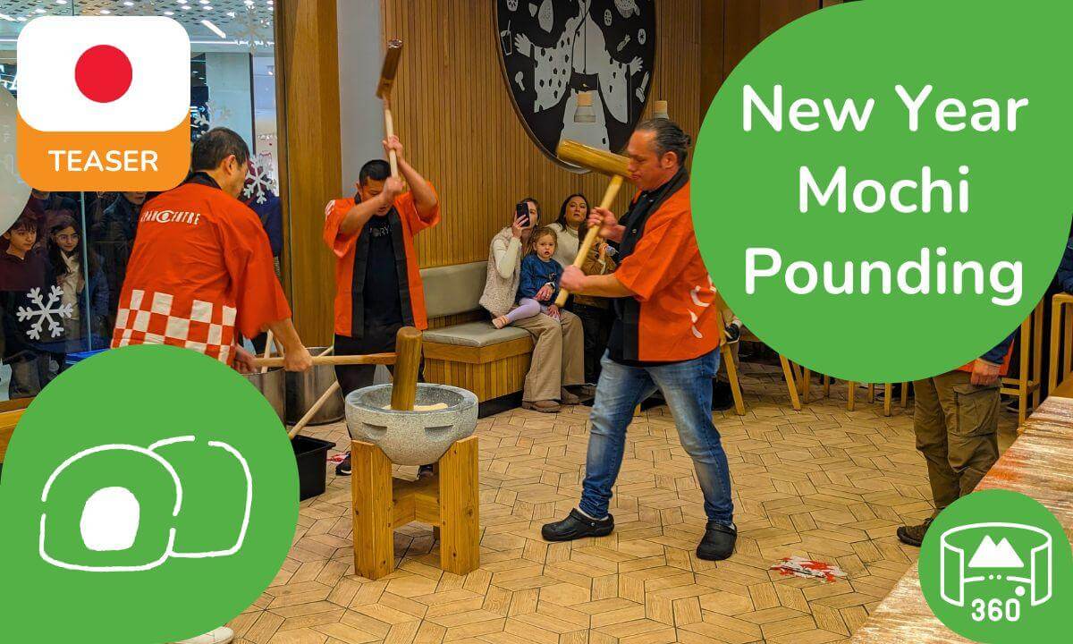 Japanese New Year Mochi | 360 8K3D Teaser | Learn Japanese in VR | DYNAMIC LANGUAGES
