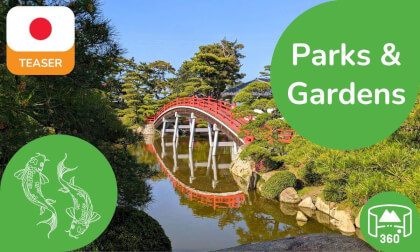 Japanese Parks & Gardens | 360 8K3D Teaser | Learn Japanese in VR | DYNAMIC LANGUAGES
