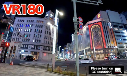[VR180 3D Walk] Empty Tokyo Ginza at 11PM – Silent Streets During the Pandemic